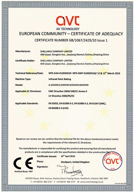 CE-for-INFRARED-PAINT-DRIER-LAMPS